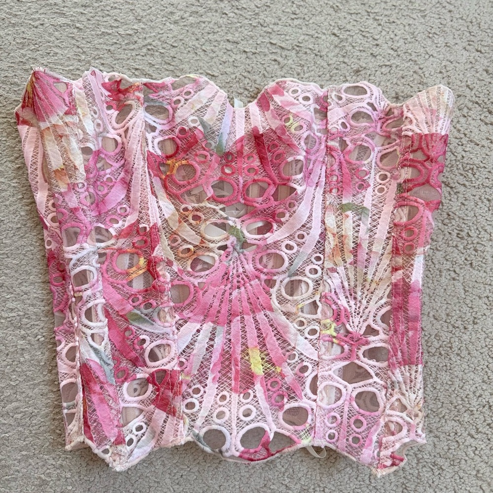 Floral Lace Corset Top